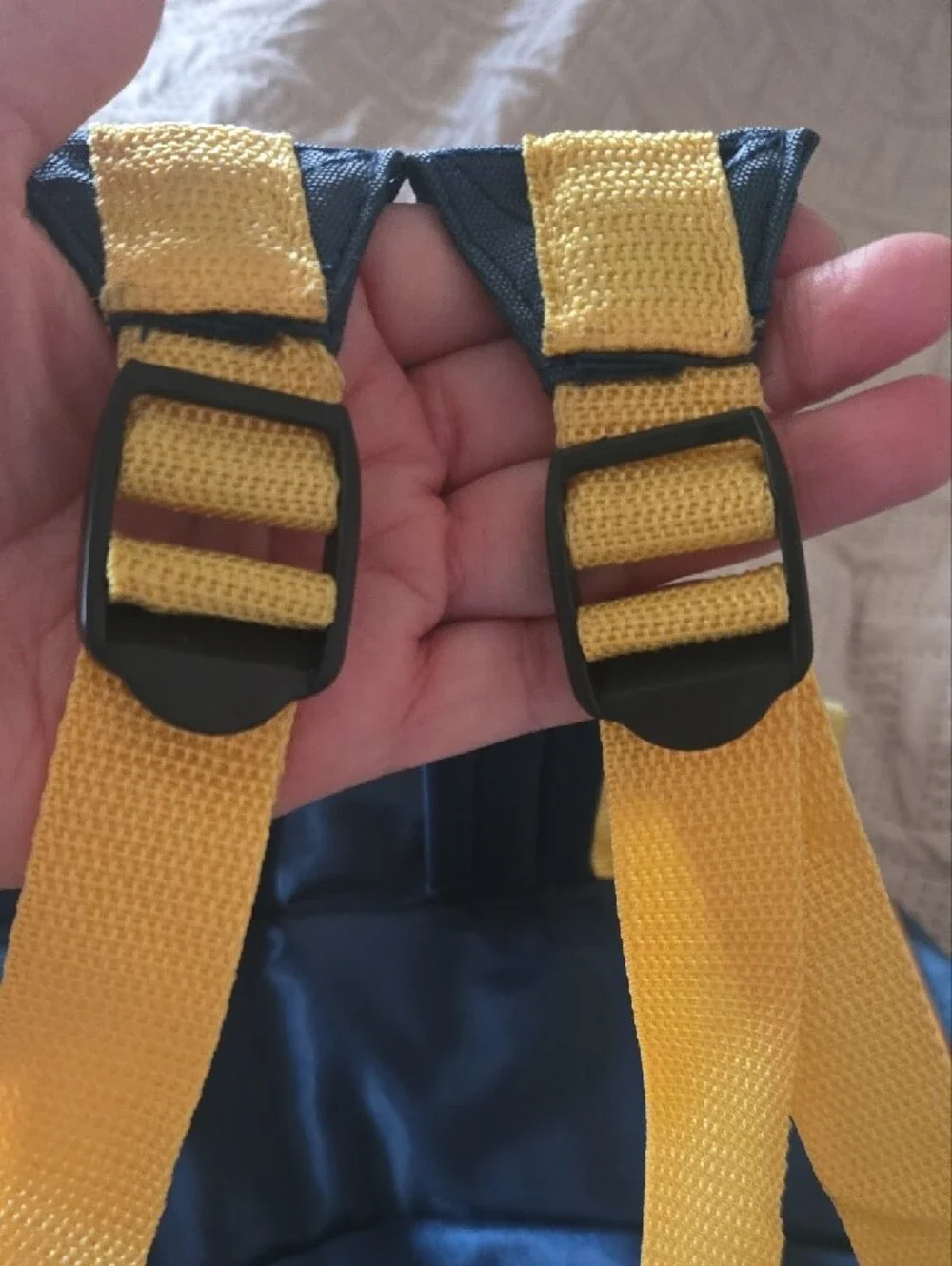 Blue and Yellow Anime Messenger Backpack